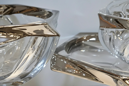 سرویس پذیرایی کریستال 12 نفره وارداتی نقره ای