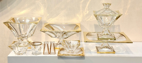 سرویس کریستال 12 نفره وارداتی طلایی