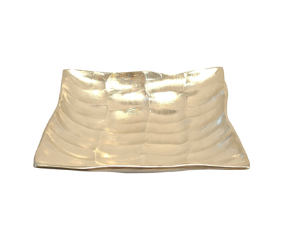 میوه خوری آلومینیوم مربع نامنظم سیلور مدل کندو 30 سانت 