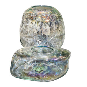 جا-دستمالی-و-گلدان-شیشه-ای-شفاف-سفید-1