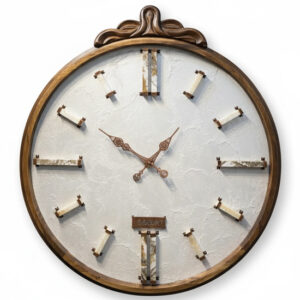 ساعت-دیواری-دکوراتیو-1-متری-مدل-چرم-و-سنگ