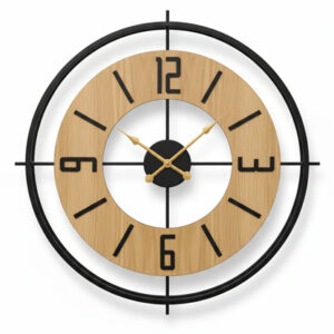ساعت-دیواری-دکوراتیو-65-سانتی-مدل-Oak-Circle-Frame