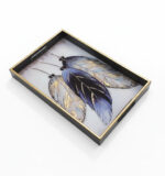 سینی-دکوراتیو-قاب-طلایی-طرح-پر-بزرگ