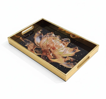 سینی-دکوراتیو-قاب-طلایی-طرح-گل-براق-کوچک-200