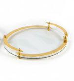 سینی‌های وارداتی شیشه‌ای با حاشیه‌های طلایی و نقره‌ای - Image 4