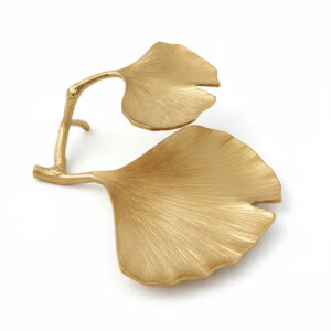 شیرینی-خوری-آلومینیوم-دو-طبقه-طرح-نیلوفر-طلایی