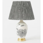 آباژور-رومیزی-سرامیکی-سفید-با-طرح-گل-مشکی-و-پایه-طلایی-200