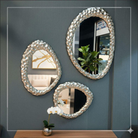 آینه-دکوراتیو-دیواری-ست-سه‌تایی-طرح-الماس-نقره‌ای-200