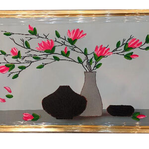 تابلو-تک-گل-و-گلدان