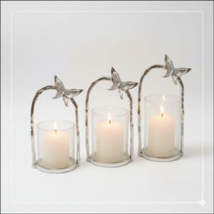 ست-سه-تیکه-شمعدانی-طرح-پروانه-نقره-ای