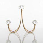 شمعدان-سه-شعله-کریستالی-و-پایه-طلایی