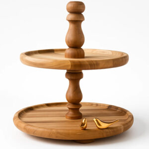 شیرینی-خوری-چوبی-دو-طبقه-طرح-گنجشک