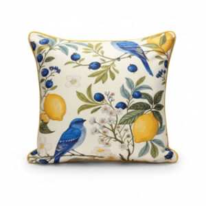 کوسن-لیمویی-با-پرنده-آبی