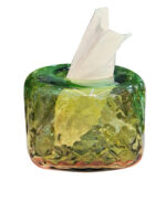 گلدان-مربعی-شیشه‌ای-با-رنگ-سبز