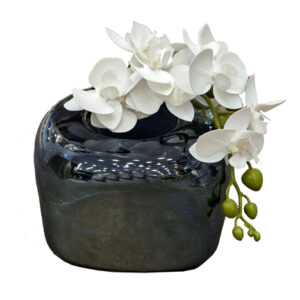 گلدان-مربعی-شیشه‌ای-با-رنگ-مشکی-دودی_