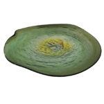 دیس-شیشه‌ای-سبز-طرح-ارگانیک-30-سانتی