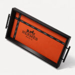 سینی-دکوراتیو-قاب-مشکی-هرمس-نارنجی