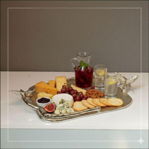 سینی-پذیرایی-طرح-پروانه-نقره‌ای