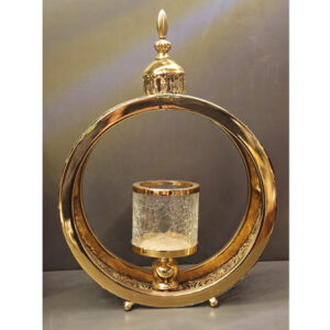 شمعدان-دکوراتیو-حلقه‌ای-طلایی-با-شیشه-آبگز-(1)