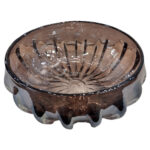 ظرف-پذیرایی-میوه‌خوری-شیشه‌ای-صورتی-طرح-لبه‌موج‌دار