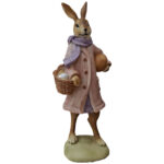 مجسمه-دکوری-خرگوش-لباس‌دار-فانتزی-با-سبد