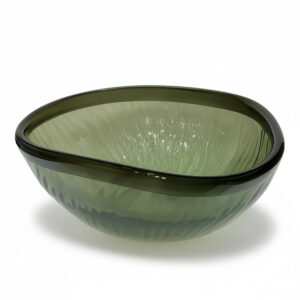 میوه-خوری-شیشه‌ای-سبز-طرح-ارگانیک-25-سانتی