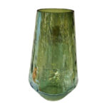 گلدان-بلند-شیشه‌ای-سبز-طرح-ارگانیک-ارتفاع-30-سانتی