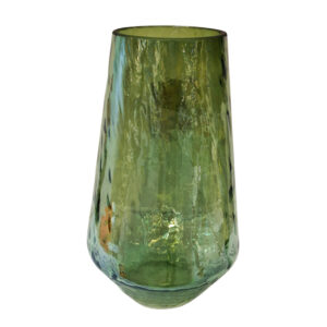 گلدان-بلند-شیشه‌ای-سبز-طرح-ارگانیک-ارتفاع-30-سانتی