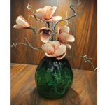 گلدان-شیشه-ای-شفاف-متوسط-سبز