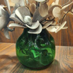 گلدان-شیشه-ای-شفاف-کوچک-سبز