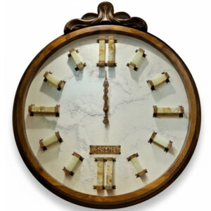 ساعت-دیواری-دکوراتیو-قطر-65-سانتی-مدل-چوب-چرم-و-سنگ-سفید