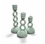 ست-سه‌تایی-شمعدان-سنگی-دکوری-مدرن-طرح-حلقه‌ای