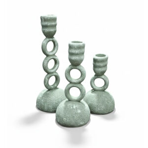 ست-سه‌تایی-شمعدان-سنگی-دکوری-مدرن-طرح-حلقه‌ای