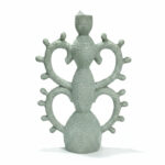 شمعدان-دکوری-مدرن-طرح-ارگانیک-سنگی-طوسی-