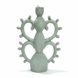 شمعدان-دکوری-مدرن-طرح-ارگانیک-سنگی-طوسی-