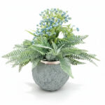 گلدان-دکوری-کوچک-طرح-سنگی-سفید-