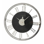 ساعت-دیواری-آرتمیس-مشکی-نقره-ای-قطر-50-