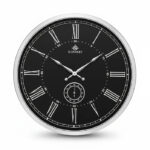 ساعت-دیواری-تک-موتوره-شوبرت-60-سانتی-مشکی-نقره-ای