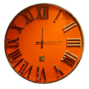 ساعت-دیواری-دایره-نارنجی-قطر-80-رویال