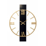 ساعت-دیواری-لوتوس-قطر-60-طلایی-مشکی-