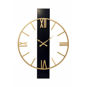 ساعت-دیواری-لوتوس-قطر-60-طلایی-مشکی-