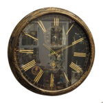 ساعت-دیواری-ورتیک-تک-موتور-قطر-60-سانتی‌متر-مشکی-طلایی