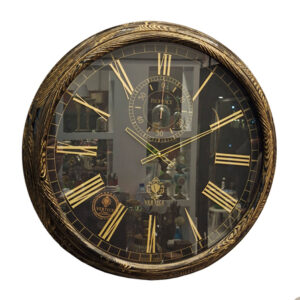 ساعت-دیواری-ورتیک-تک-موتور-قطر-60-سانتی‌متر-مشکی-طلایی