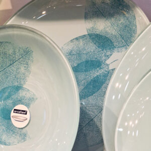 سرویس-غذاخوری-۶-نفره-دِم‌دستی-۲۵-پارچه-طرح-برگ-سبز-آبی-کد-202---2