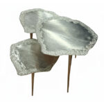 میز-عسلی-سه‌تکه-آلومینیومی-نقره‌ای-طرح-قلب