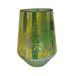 گلدان-شیشه‌ای-سبز-موج-دار-ارتفاع-24-سانتی