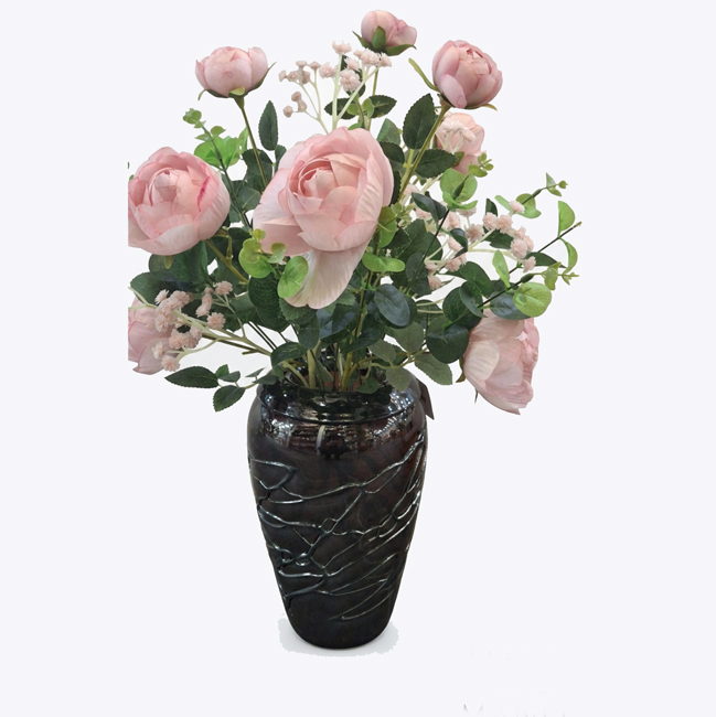 گلدان سرامیکی مینیمال مشکی