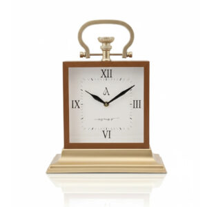 ساعت-رومیزی-کلاسیک-جیبی-قاب-چوبی-مربع-کوچک