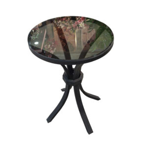میز-کنار-سالنی-گرد-شیشه‌ای-مشکی-قطر-45