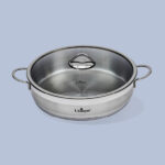 یونیک-تابه-استیل-درب-دار-دو-دسته-سایز-28-مدل-9945